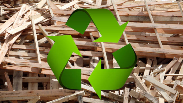 Recycling and recycling of wooden pallets